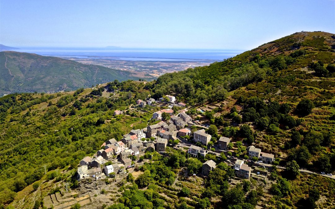 Vue aérienne des villages